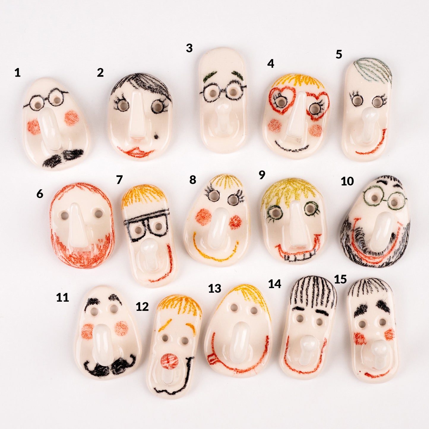 Mini crochets visages