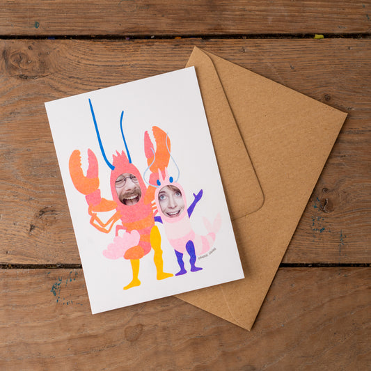 Carte passe-tête fruits de mer