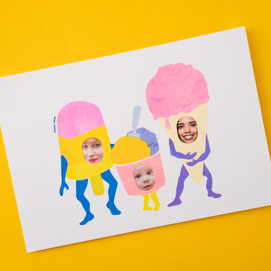 Carte Passe-tête Glaces