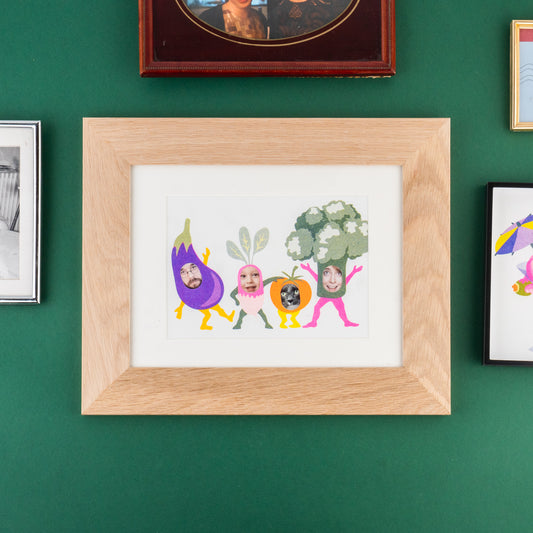 Vegetable poke your head card