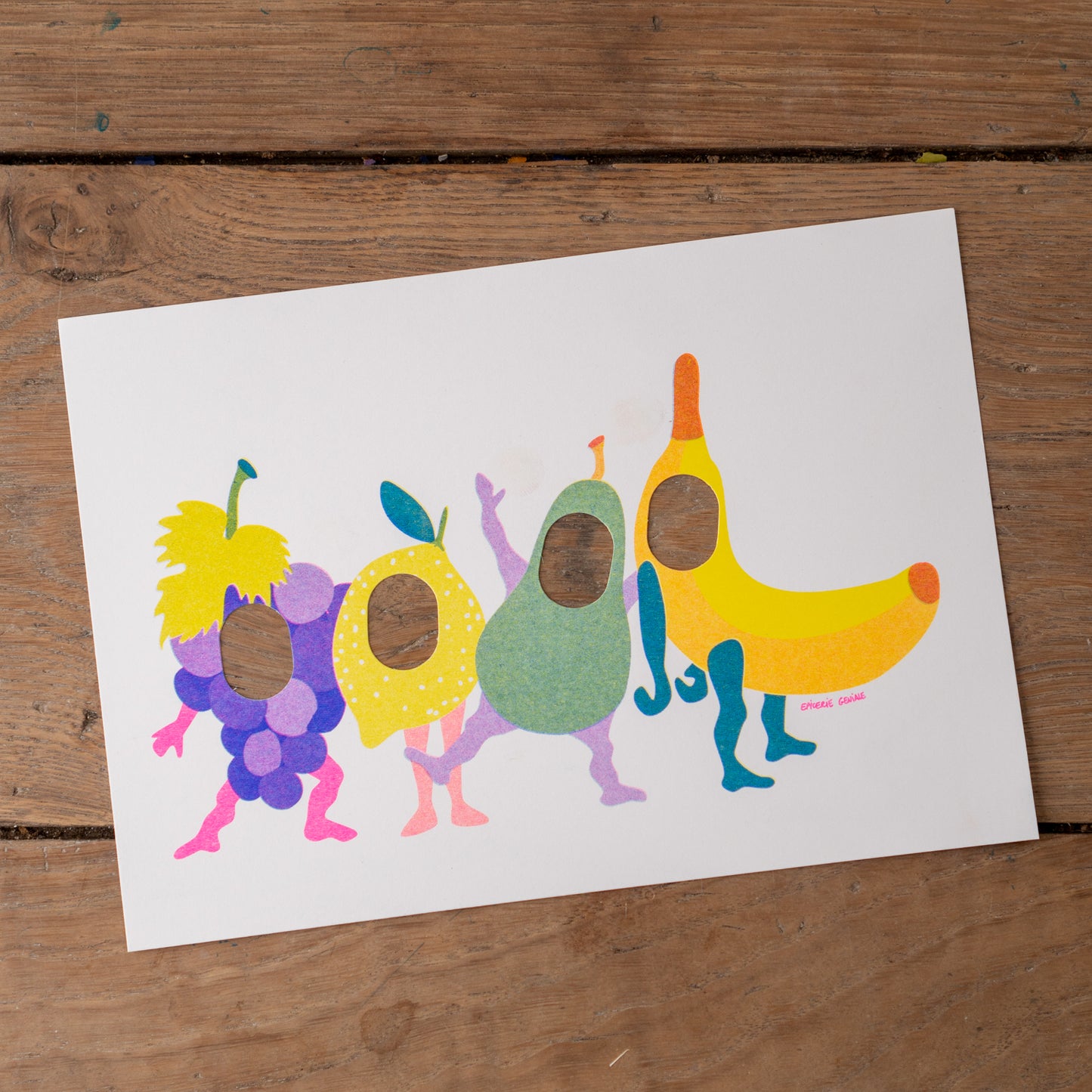 Carte Passe-tête fruits