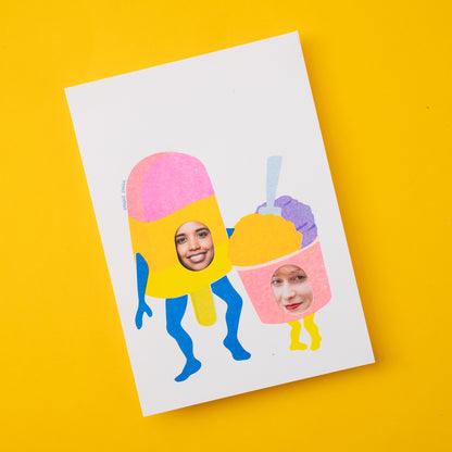 Carte Passe-tête Glaces