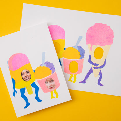 Carte Passe-tête Glaces