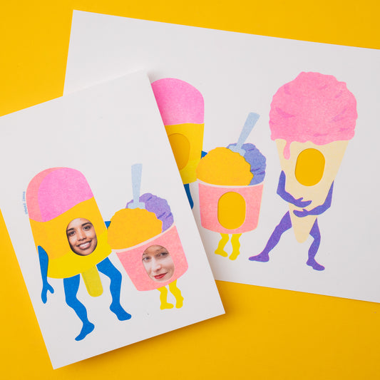 Carte Passe-tête Glaces